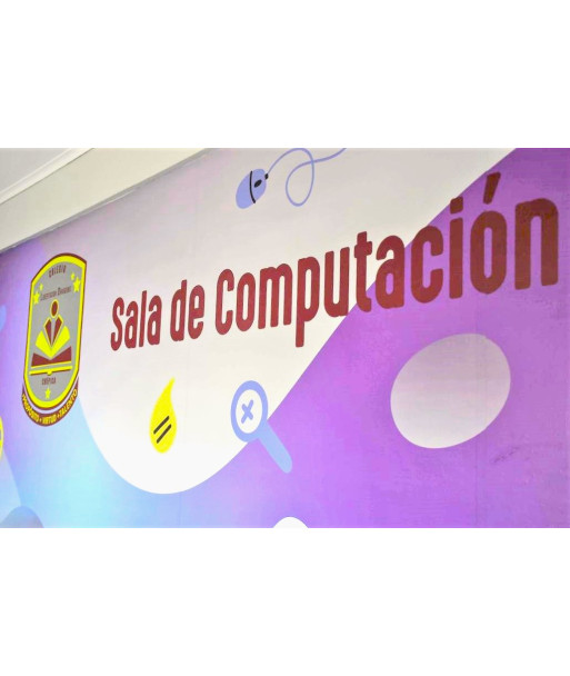 Mural de sala de computacion